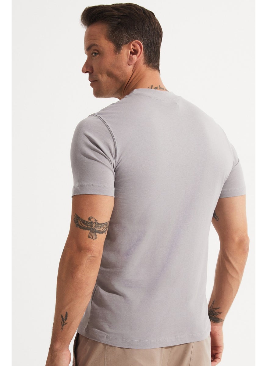 Men's Regular Fit Printed Crew Neck T-Shirt