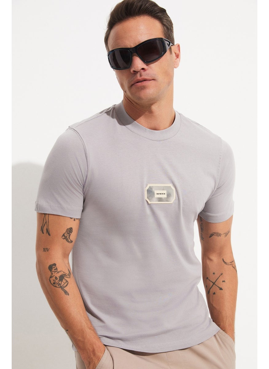 Men's Regular Fit Printed Crew Neck T-Shirt