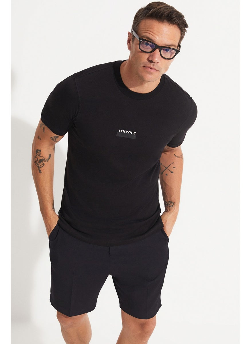 Men's Regular Fit Printed Crew Neck T-Shirt