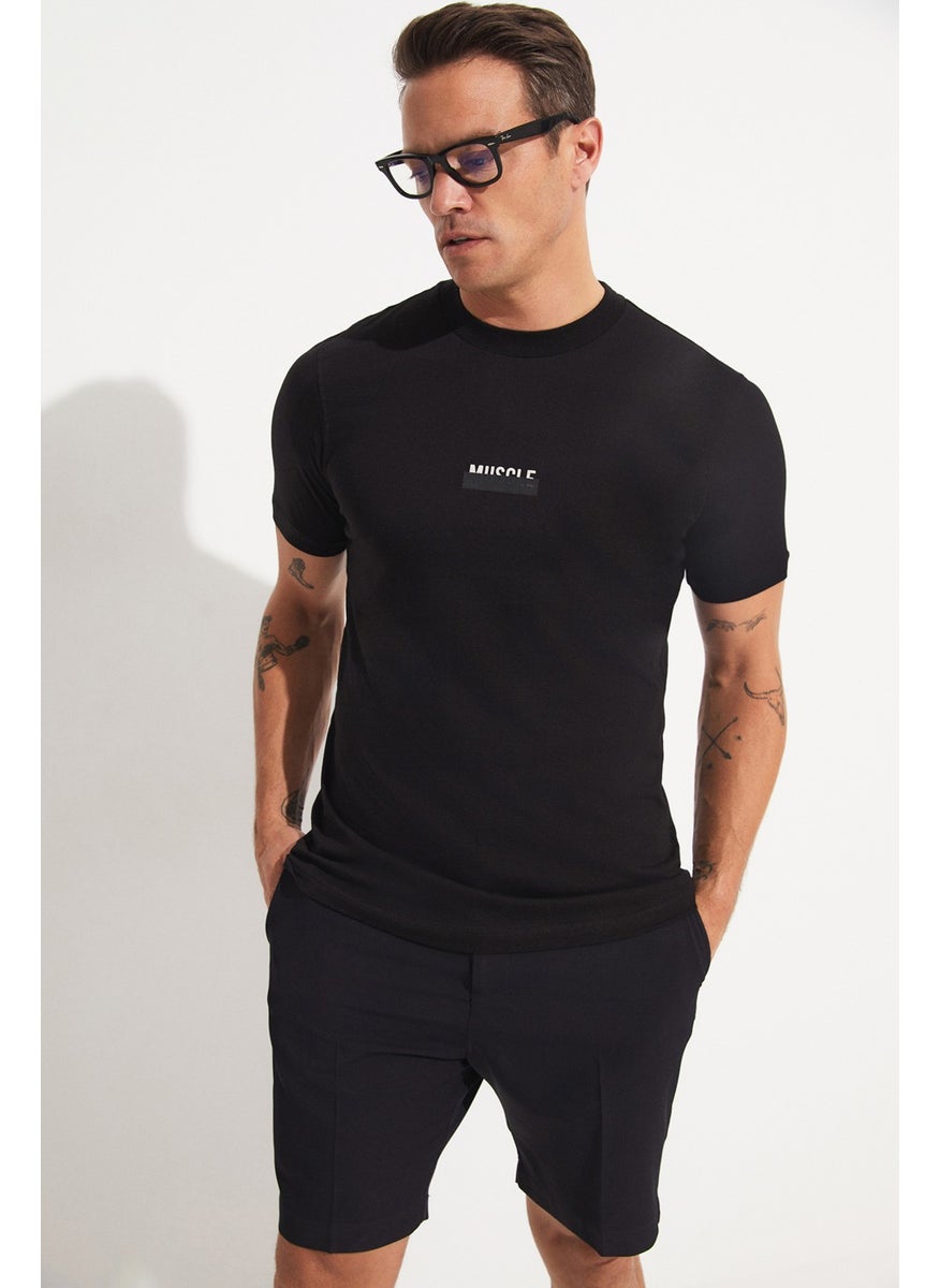 Men's Regular Fit Printed Crew Neck T-Shirt