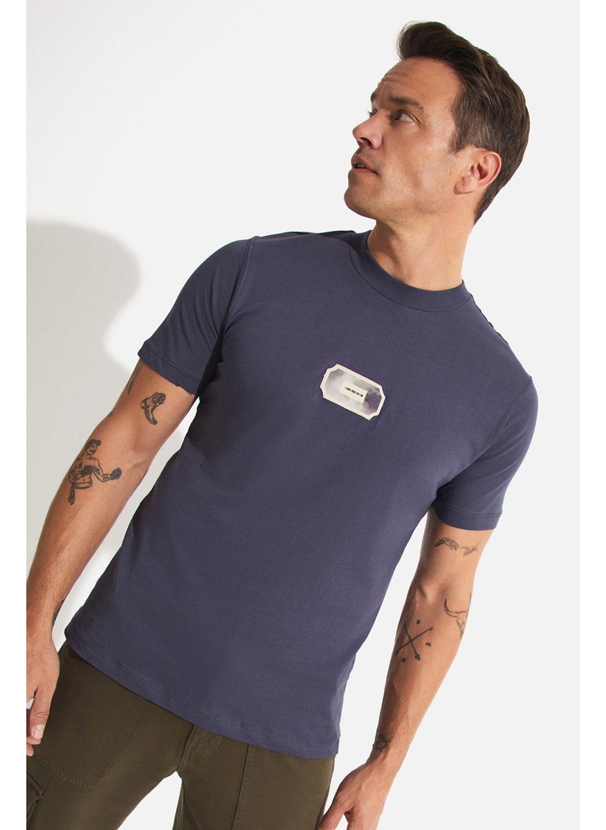 Men's Regular Fit Printed Crew Neck T-Shirt