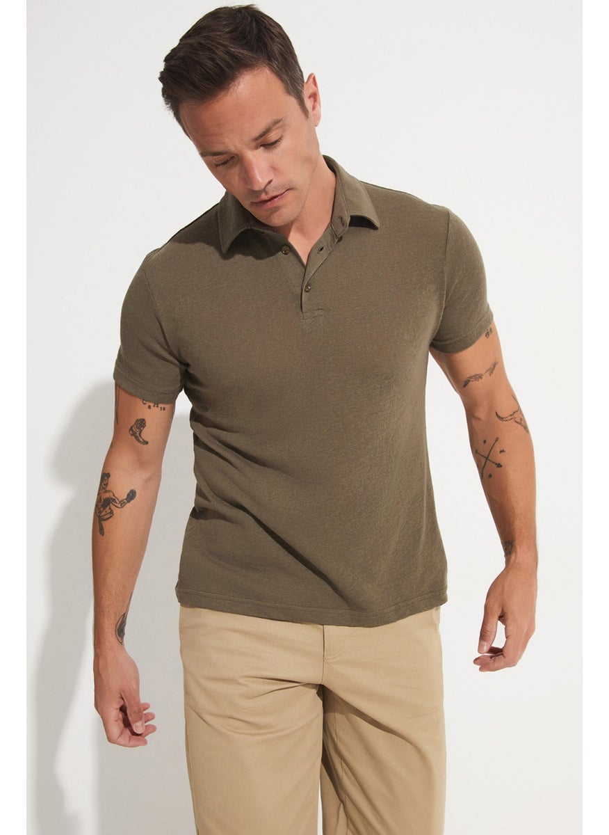 Men's Regular Fit 100% Cotton Collared T-Shirt