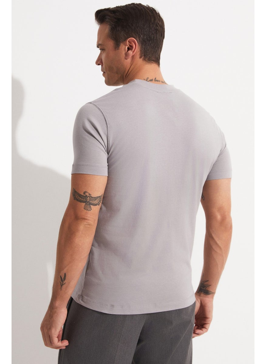 Men's Regular Fit Printed Crew Neck T-Shirt