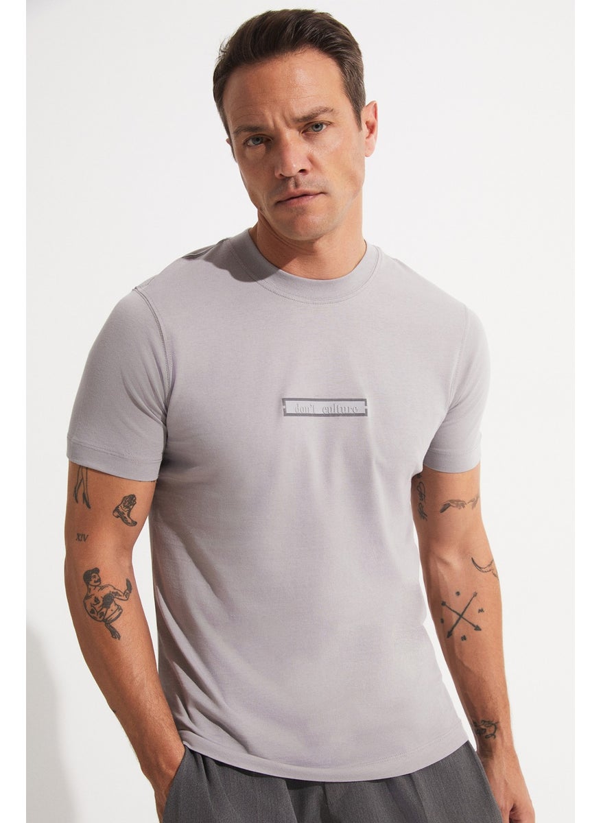 Men's Regular Fit Printed Crew Neck T-Shirt