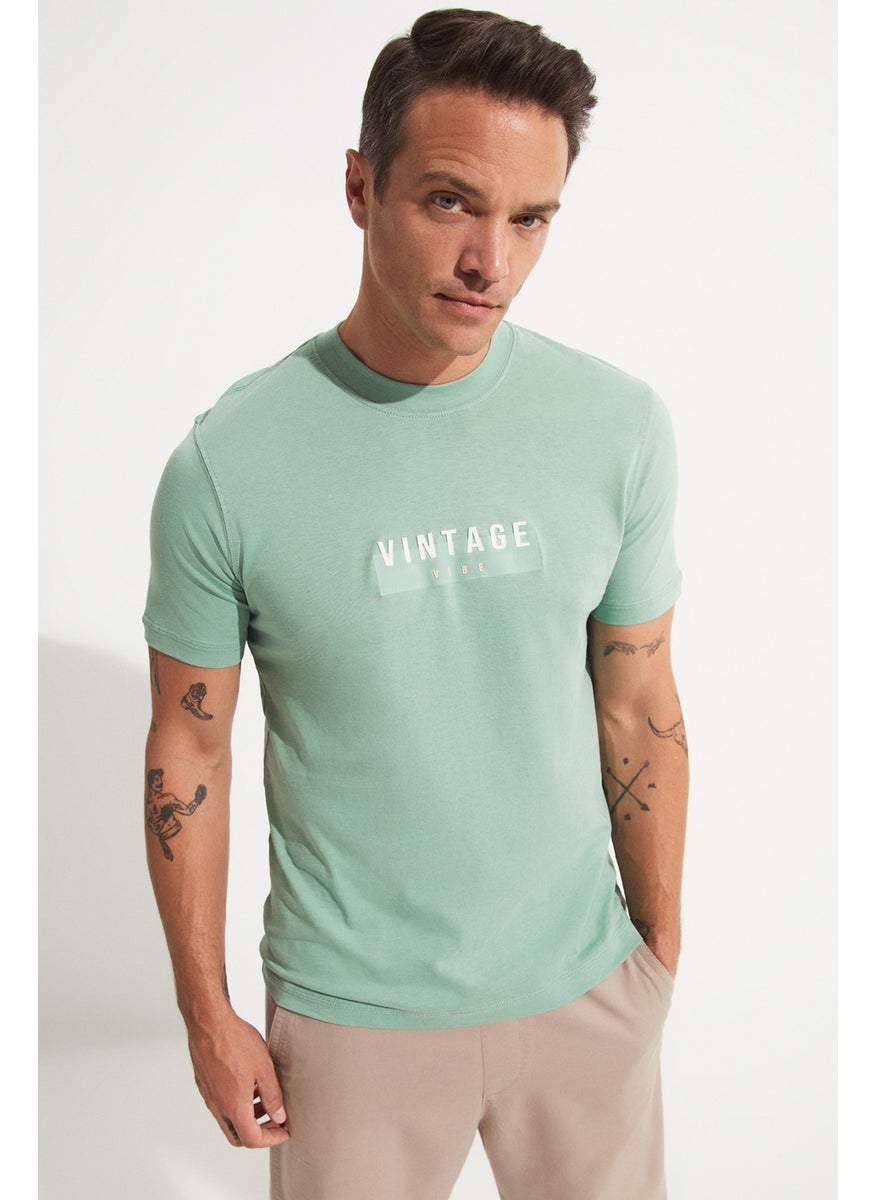 Men's Regular Fit Printed Crew Neck T-Shirt