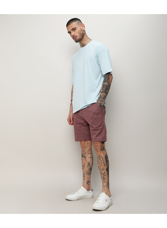 Men's Powder Blue Oversized Basic T-Shirt