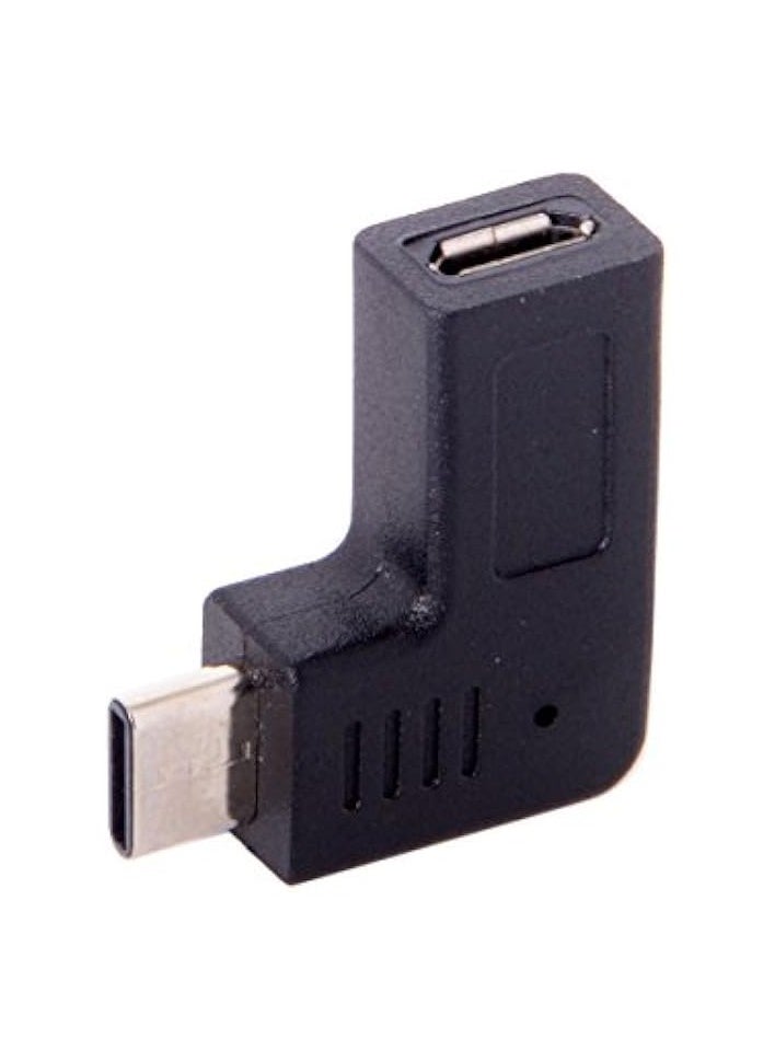 USB-C Type-C Male to Micro USB 2.0 5Pin Female Data Adapter 90 Degree Angled Type