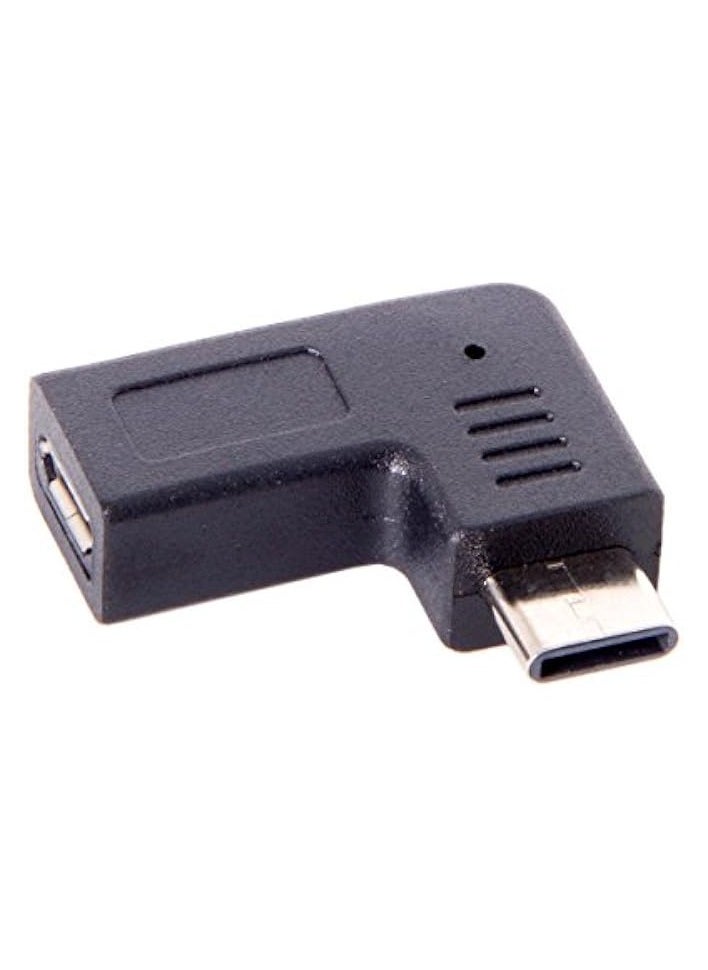 USB-C Type-C Male to Micro USB 2.0 5Pin Female Data Adapter 90 Degree Angled Type