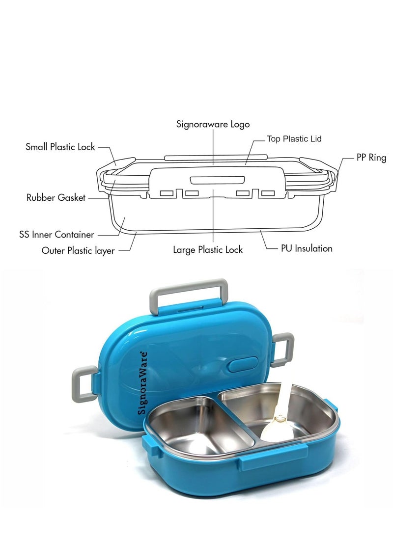 Signora ware duo star stainless steel lunch box for kids adults