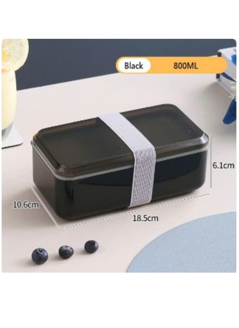 800ml Portable Lunch Box Set for Picnics and Kitchen Food Storage Containers for Women and Office Workers Microwave Safe with Unique Designs