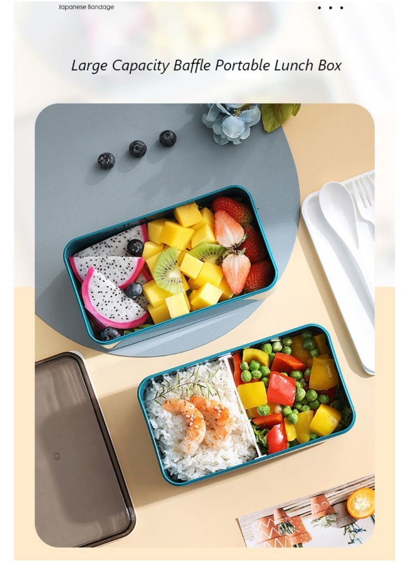 800ml Portable Lunch Box Set for Picnics and Kitchen Food Storage Containers for Women and Office Workers Microwave Safe with Unique Designs