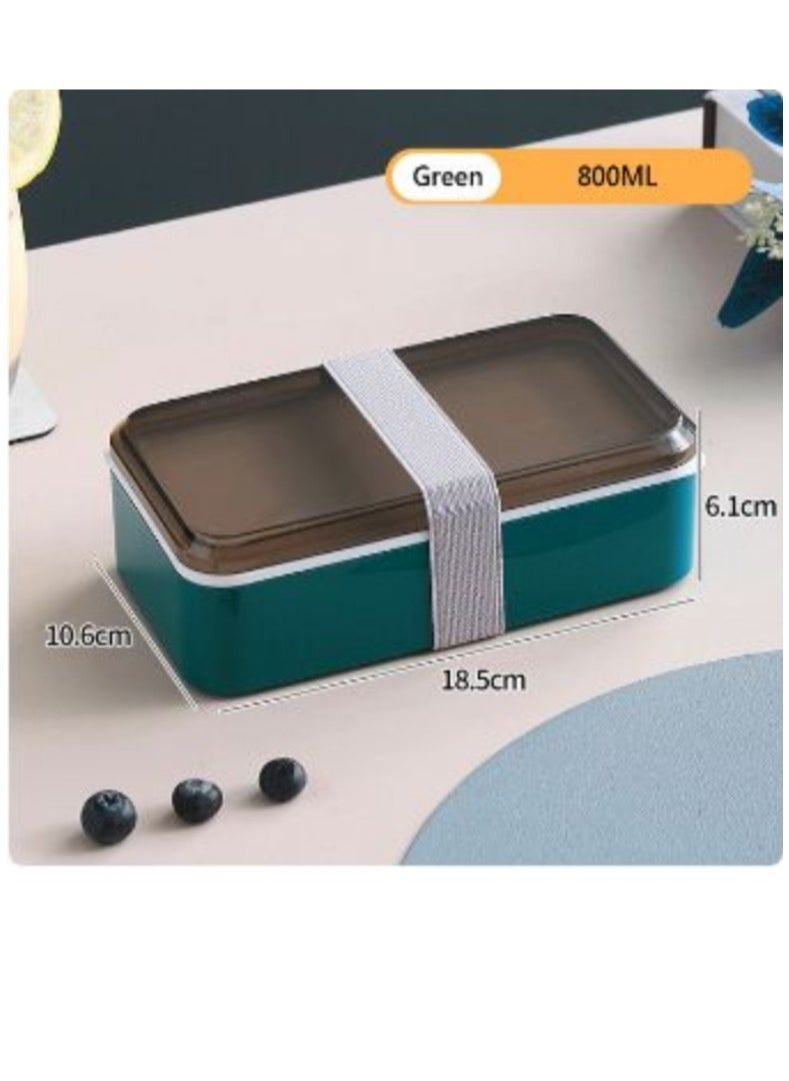 800ml Portable Lunch Box Set for Picnics and Kitchen Food Storage Containers for Women and Office Workers Microwave Safe with Unique Designs