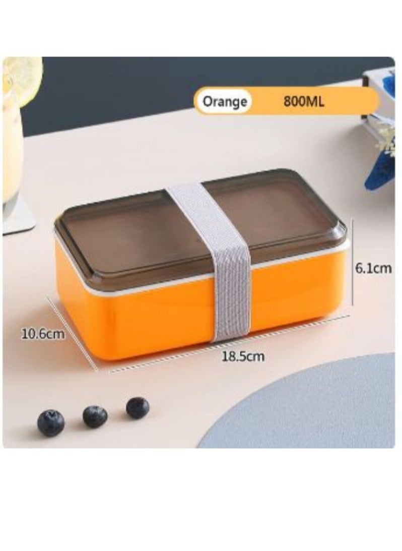 800ml Portable Lunch Box Set for Picnics and Kitchen Food Storage Containers for Women and Office Workers Microwave Safe with Unique Designs