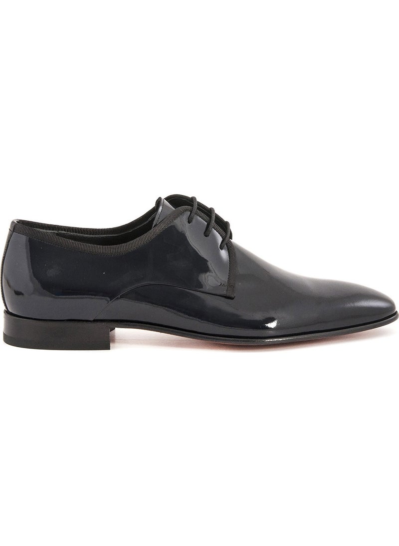 Navy Blue Patent Leather 700 Men's Shoes