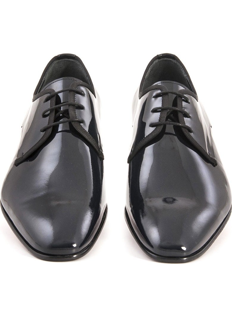 Navy Blue Patent Leather 700 Men's Shoes