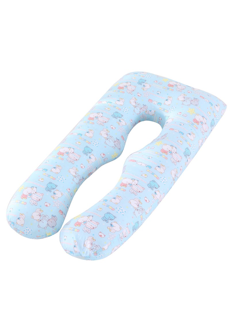 Cotton Multi-Functional U-Shaped Pregnancy Pillow PP bear-cotton twill