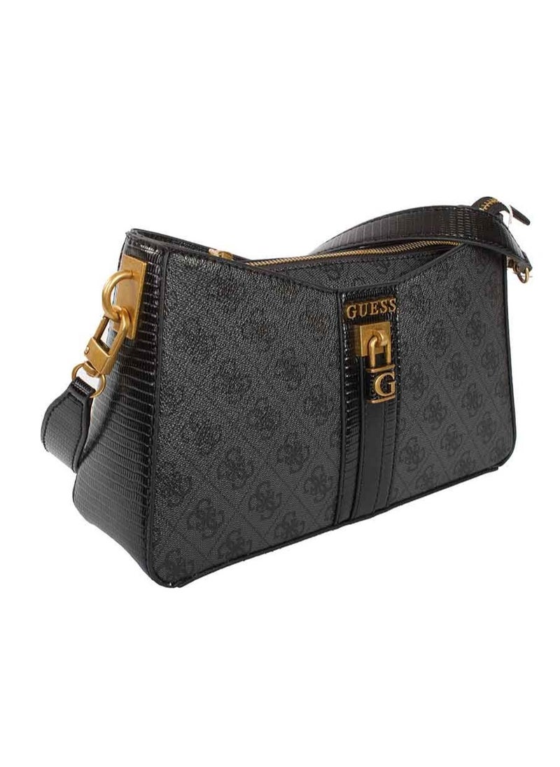 Guess Ginevra Logo Women's Elite Shoulder Bag Black Fashion Versatile Classic SB867518