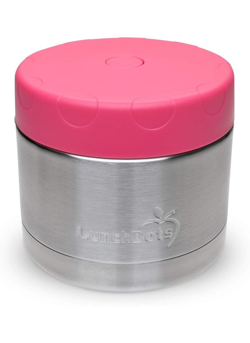 Stainless Steel Thermal Food Jar Insulated Container With Vented Lid  350ML,Pink