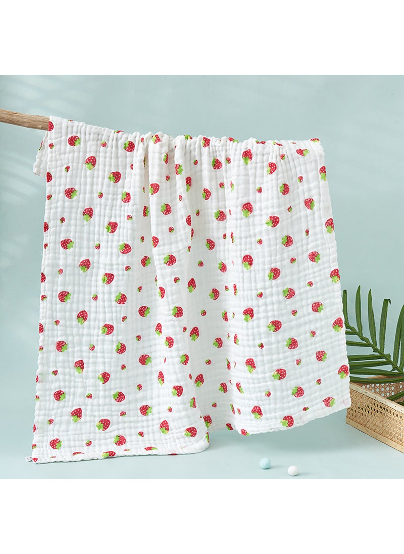 Pure Cotton Baby Gauze Bath BlanketStrawberry Strawberry