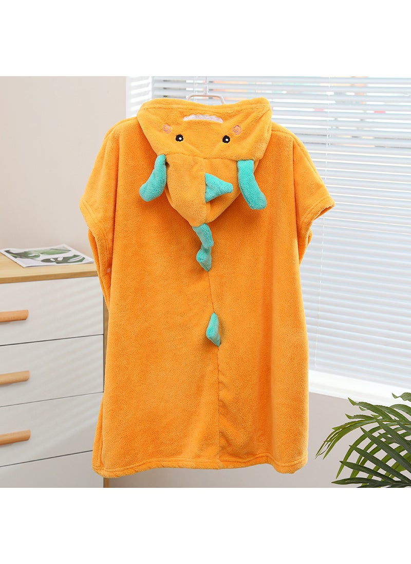 Wholesale New Small Dinosaur Wearable Children's Bath Towel Cute Soft Absorbent Baby Bath Bathrobe Hooded Cape