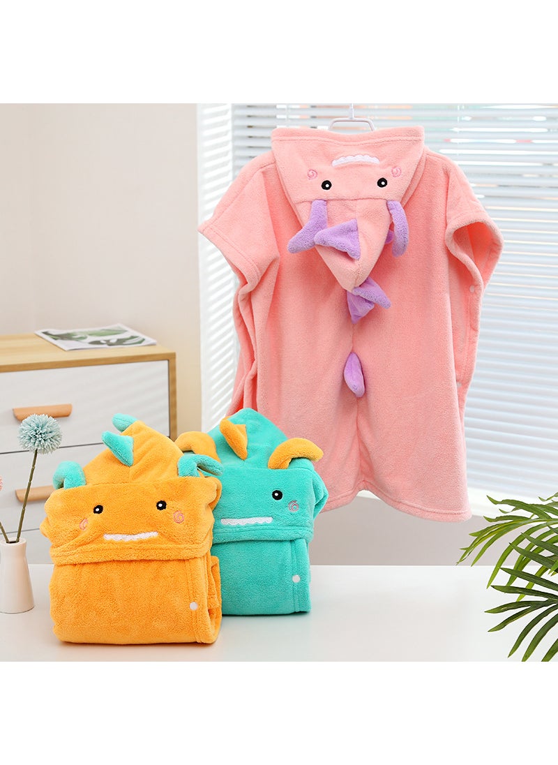 Wholesale New Small Dinosaur Wearable Children's Bath Towel Cute Soft Absorbent Baby Bath Bathrobe Hooded Cape