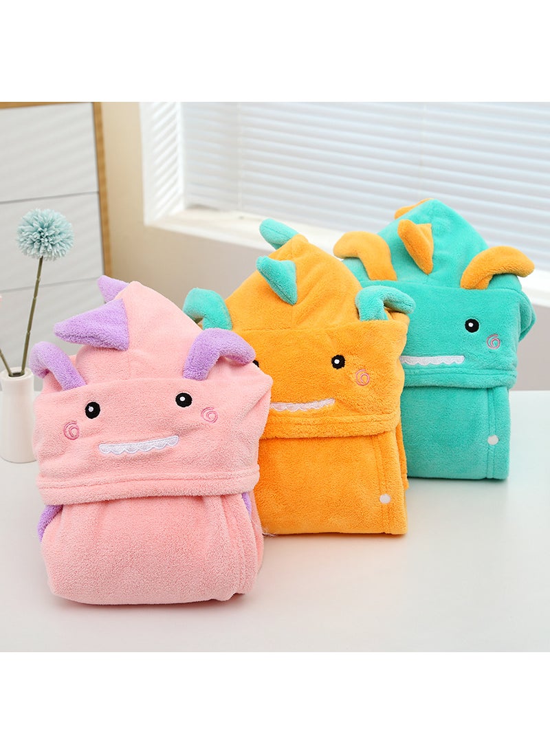 Wholesale New Small Dinosaur Wearable Children's Bath Towel Cute Soft Absorbent Baby Bath Bathrobe Hooded Cape