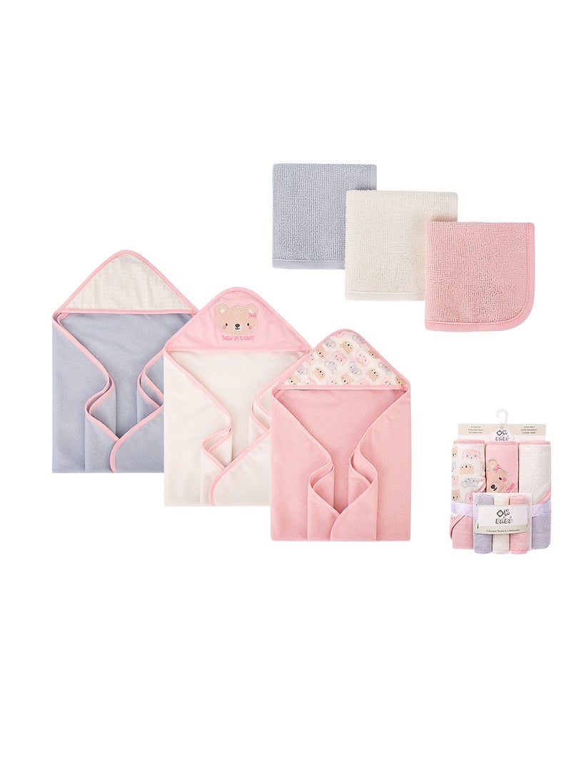 Factory Price 6 Piece Newborn Bath Towel Gift Set - H