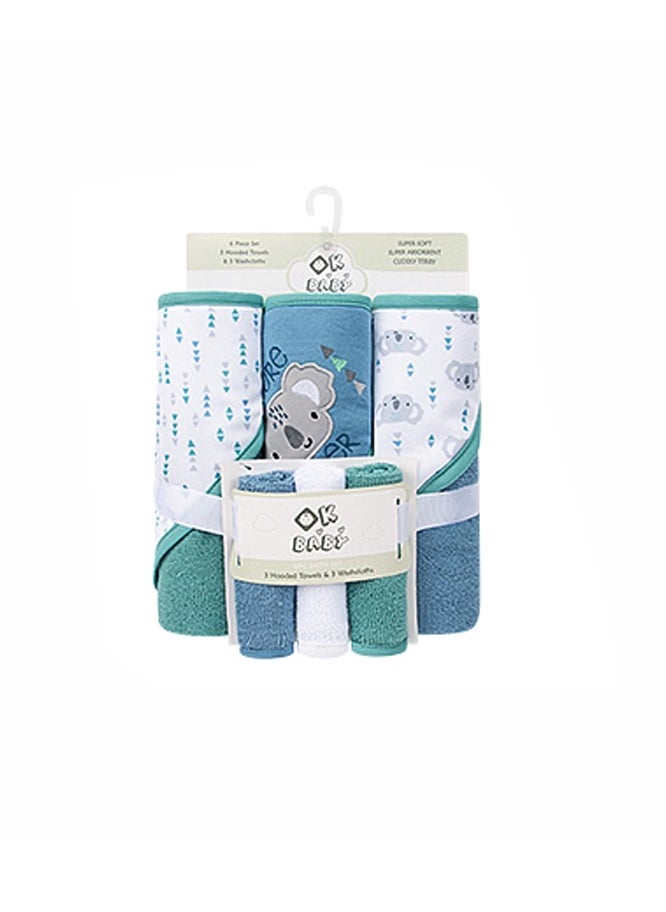 Factory Price 6 Piece Newborn Bath Towel Gift Set - G