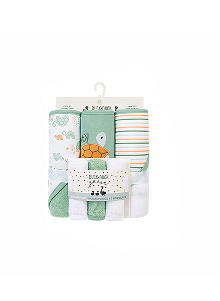 Factory Price 6 Piece Newborn Bath Towel Gift Set - E