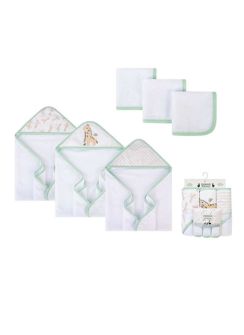 Factory Price 6 Piece Newborn Bath Towel Gift Set - F