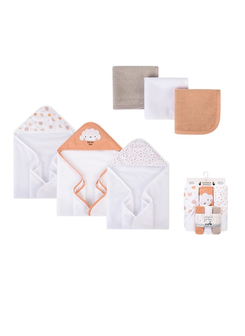 Factory Price 6 Piece Newborn Bath Towel Gift Set - B