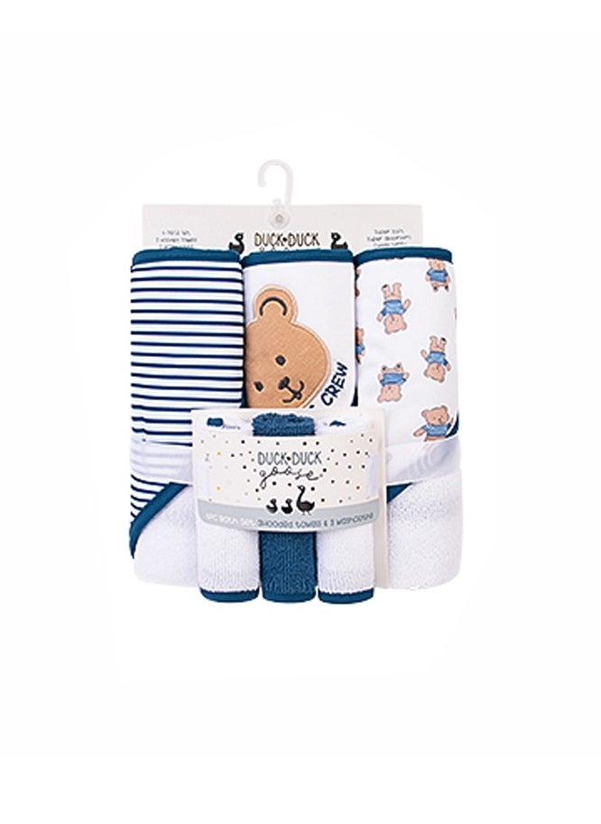 Factory Price 6 Piece Newborn Bath Towel Gift Set - C