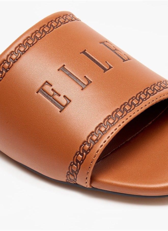 Women's Logo Embossed Slip-On Sandals