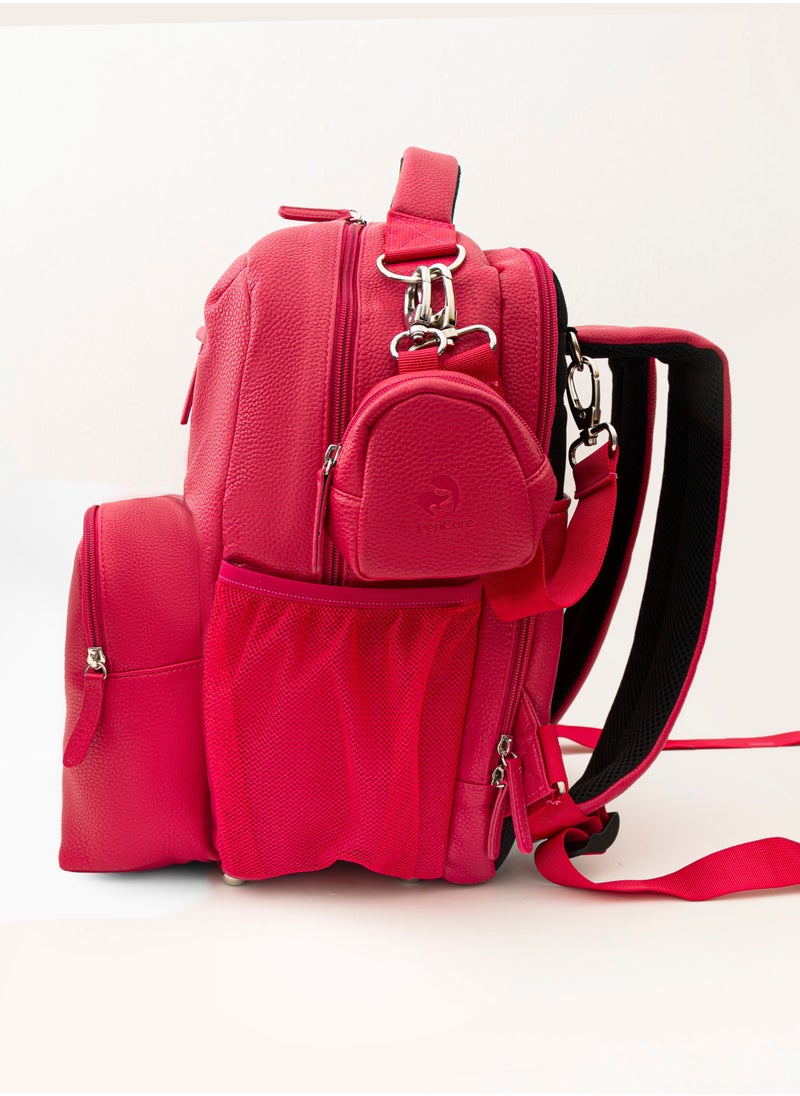 Ergonomic 3-in-1 Diaper Bag | Hot Pink