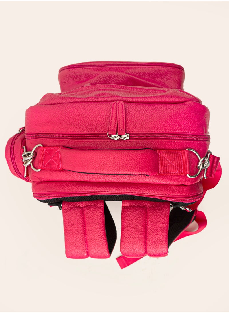 Ergonomic 3-in-1 Diaper Bag | Hot Pink