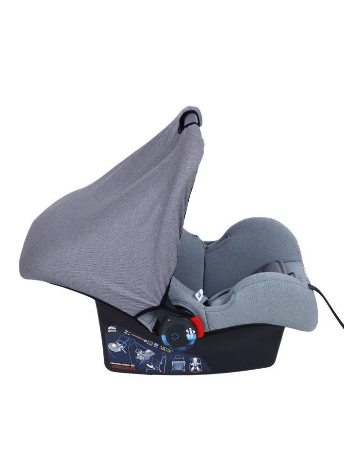 Infant carrier-style child safety seat for cars, newborn baby sleeping basket, portable car cradle, meeting ECE R44 standards.