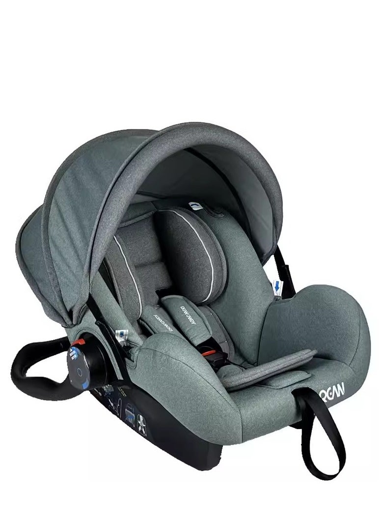 Infant carrier-style child safety seat for cars, newborn baby sleeping basket, portable car cradle, meeting ECE R44 standards.