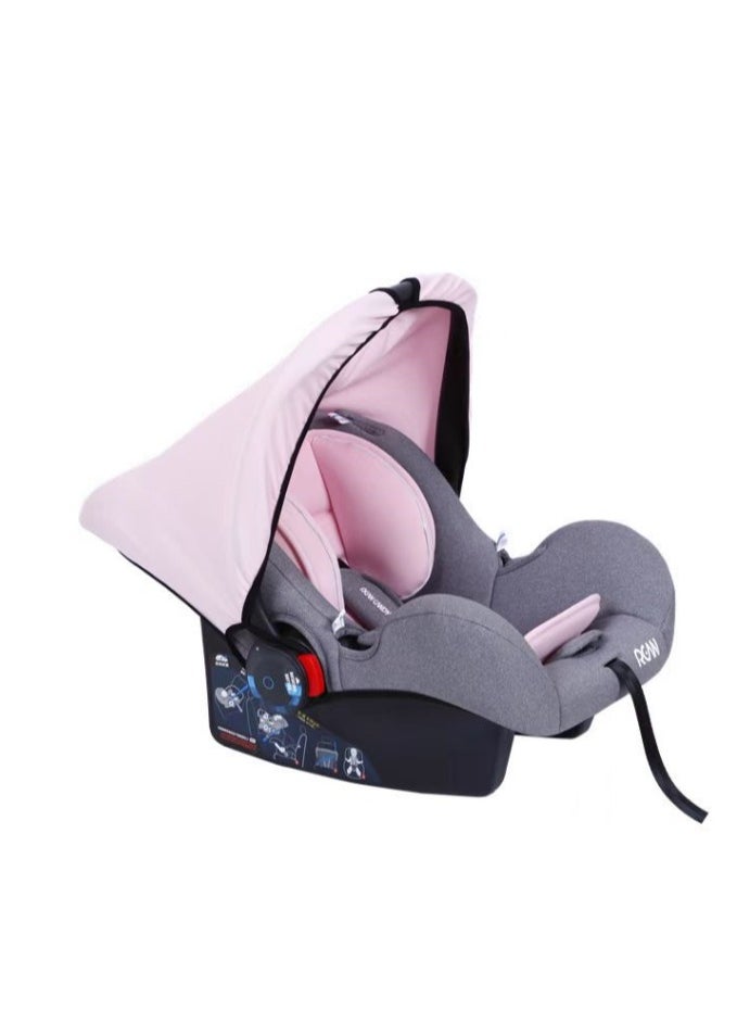 Infant carrier-style child safety seat for cars, newborn baby sleeping basket, portable car cradle, meeting ECE R44 standards.