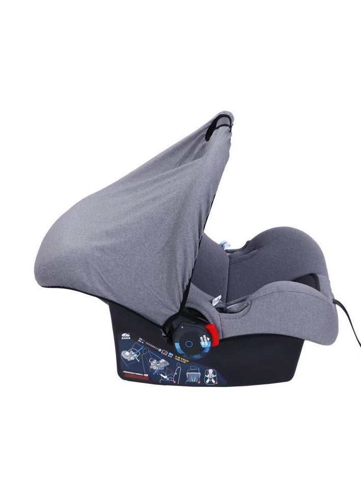 Infant carrier-style child safety seat for cars, newborn baby sleeping basket, portable car cradle, meeting ECE R44 standards.