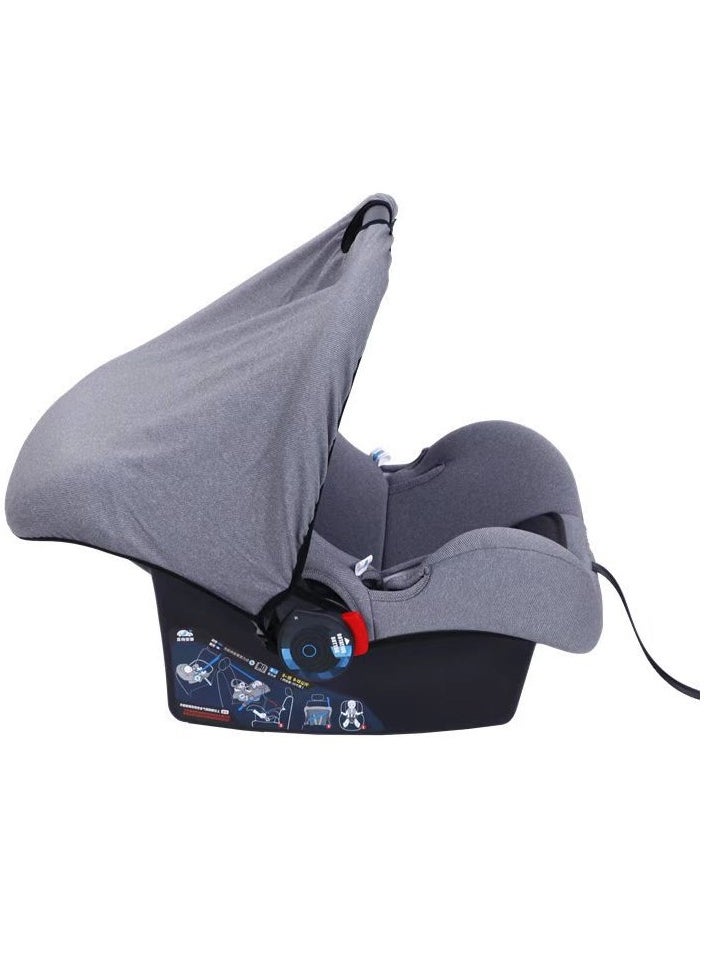 Infant carrier-style child safety seat for cars, newborn baby sleeping basket, portable car cradle, meeting ECE R44 standards.