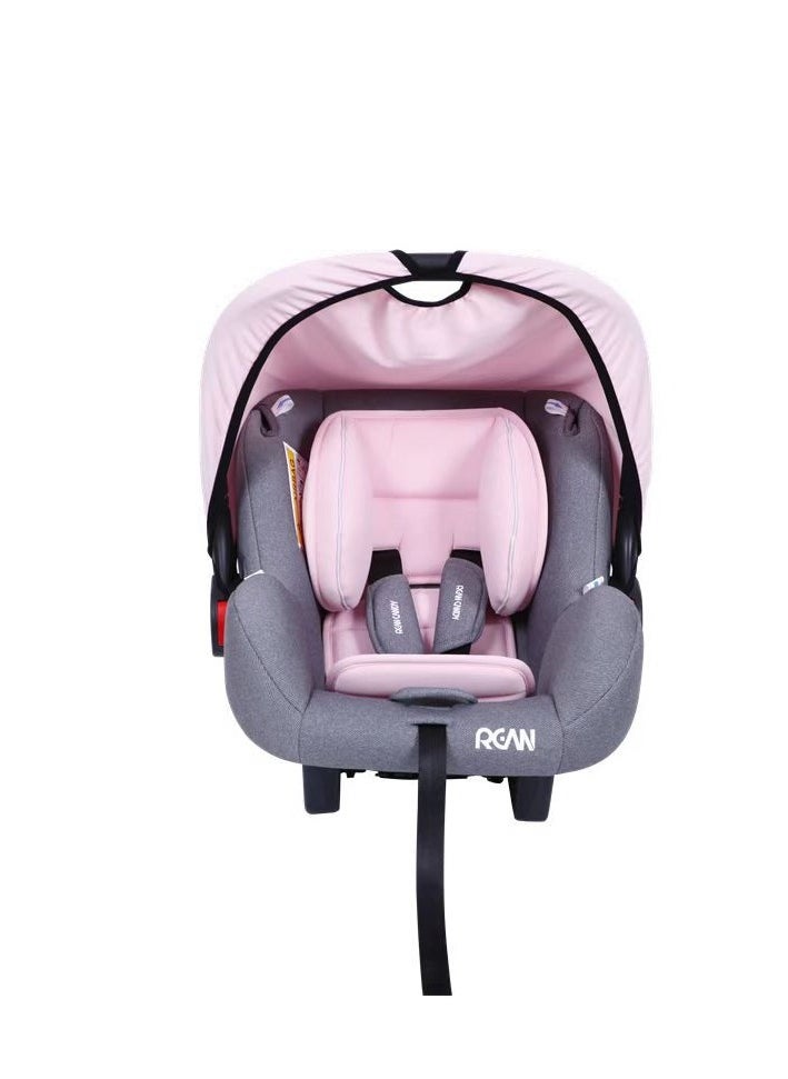 Infant carrier-style child safety seat for cars, newborn baby sleeping basket, portable car cradle, meeting ECE R44 standards.