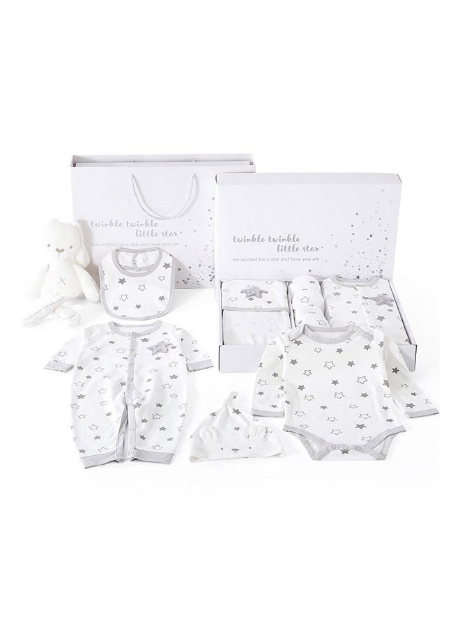 Tiny Toes-100% Cotton 9pc Newborn Gift Set