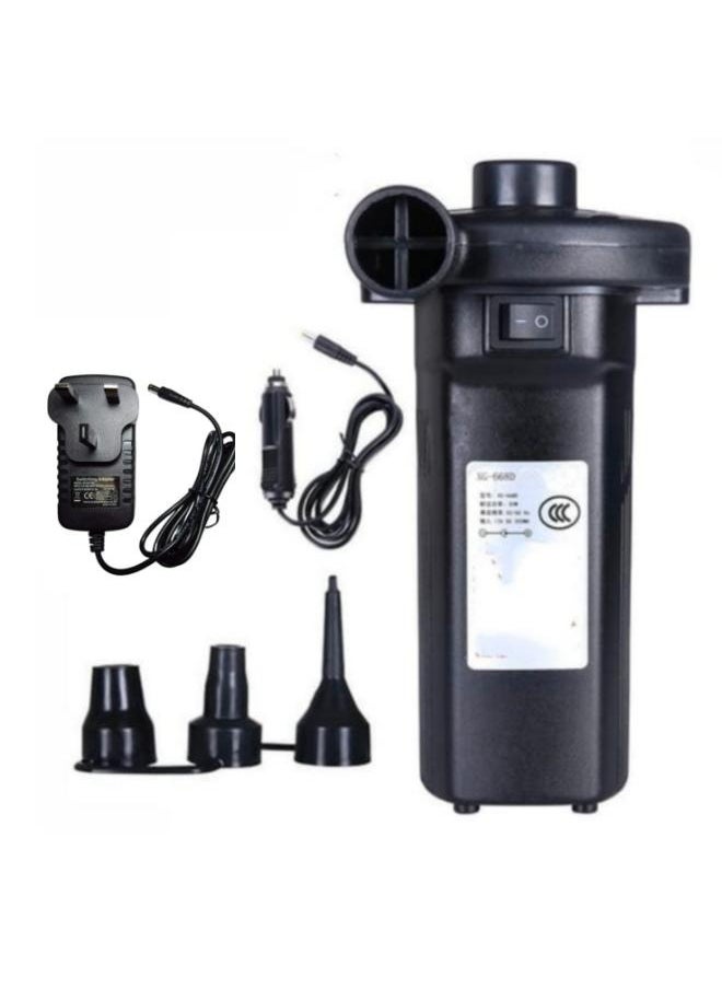 Portable Rechargeable Electric Air Pump Inflation Inflate Deflate Pump with 3 Nozzle