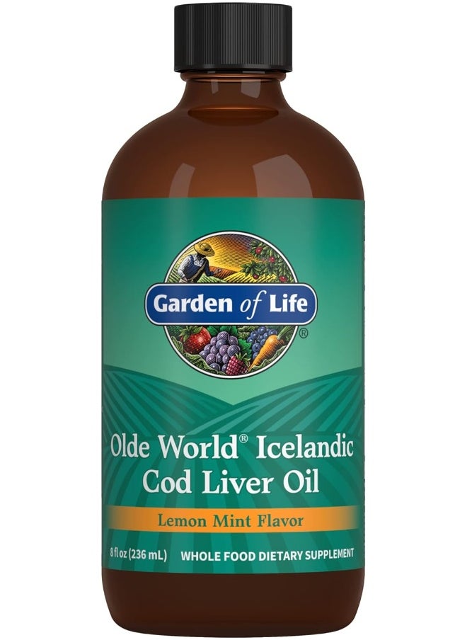 Olde World Icelandic Cod Liver Oil Lemon Mint 8Oz