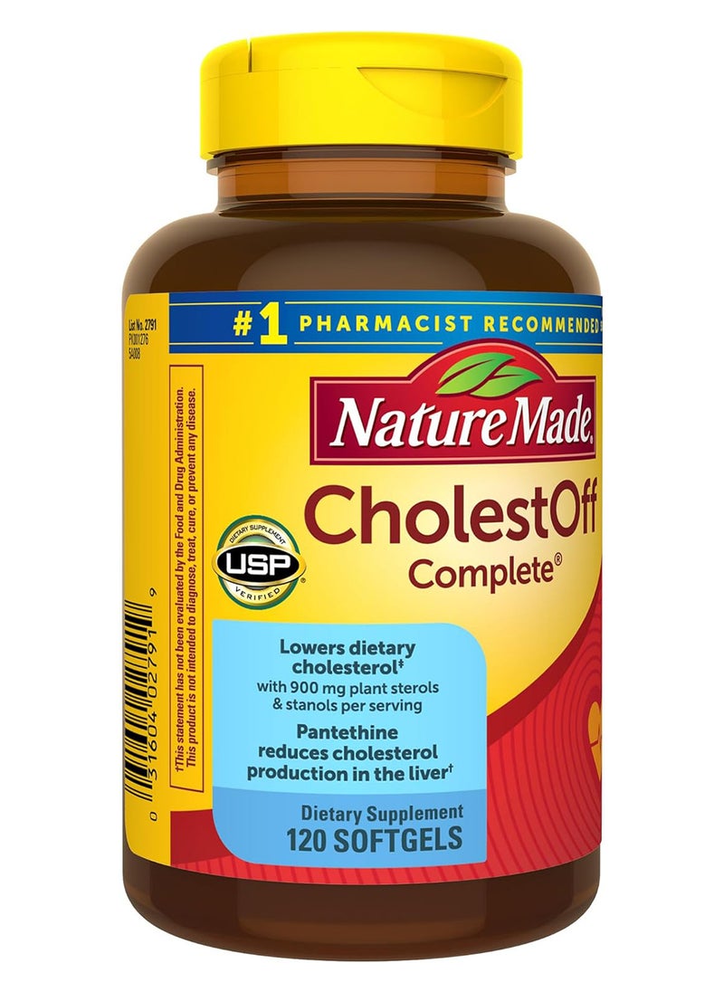 Cholestoff Complete Dietary Supplement For Heart Health Support 120 Softgels 20 Day Supply