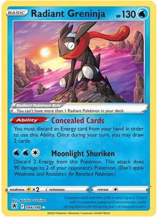 Radiant Greninja 046/189 Radiant Rare Sword & Shield Astral Radiance