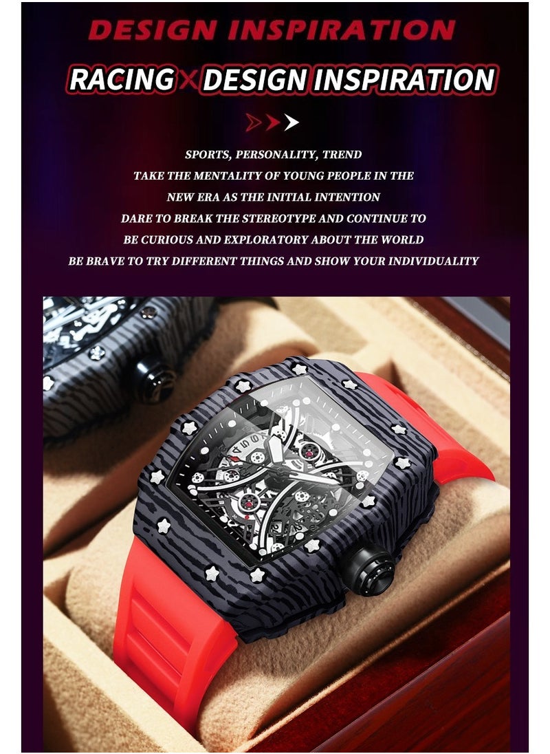 Men's Sports Hollow Three-Dimensional Luminous Waterproof Quartz Watch