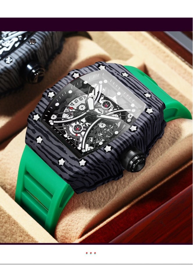 Men's Sports Hollow Three-Dimensional Luminous Waterproof Quartz Watch