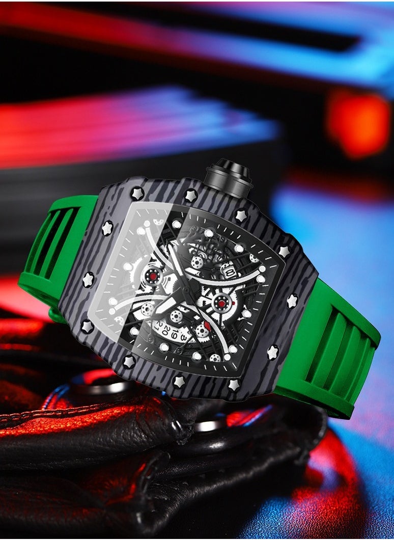 Men's Sports Hollow Three-Dimensional Luminous Waterproof Quartz Watch