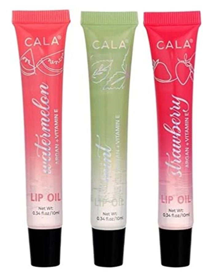 LIP OIL TRIO: MINT, WATERMELON, STRAWBERRY